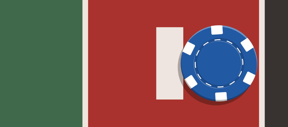 Roulette with 10bet. A casino illustration with a stylized a 10bet logo.